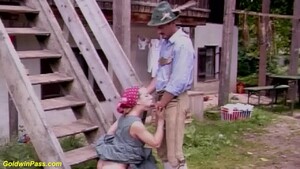 Farmers cute stepdaughter first anal
