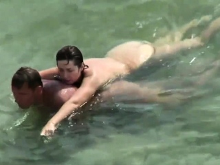 Kamasutra At Nude Beach Couples Fucks In Sea