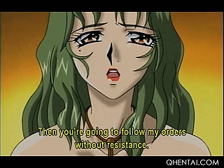 Hentai nymphos fucking double dildo in ass to ass scene