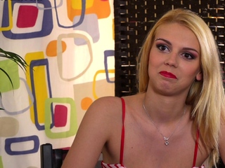 Public blowbang and jizz feast for nympho slut