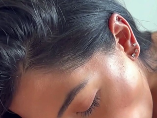 Hot POV homemade blowjob with brunette girlfriend