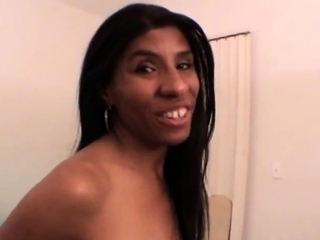 Cock gobbling petite ebony teen